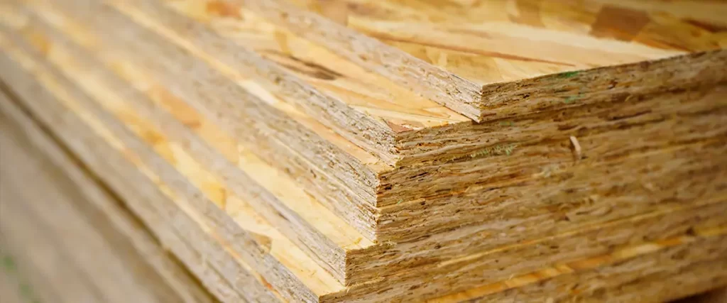 OSB board. sheet material is used in construction