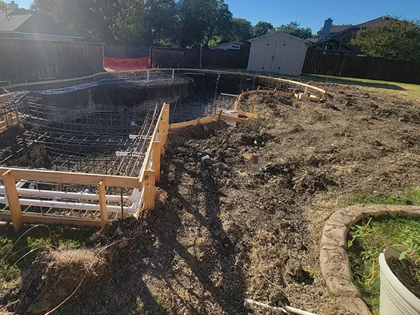pool building site