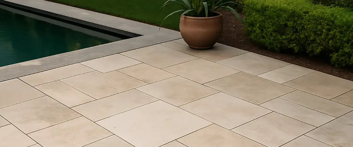 porcelain travertine​ patio paver material