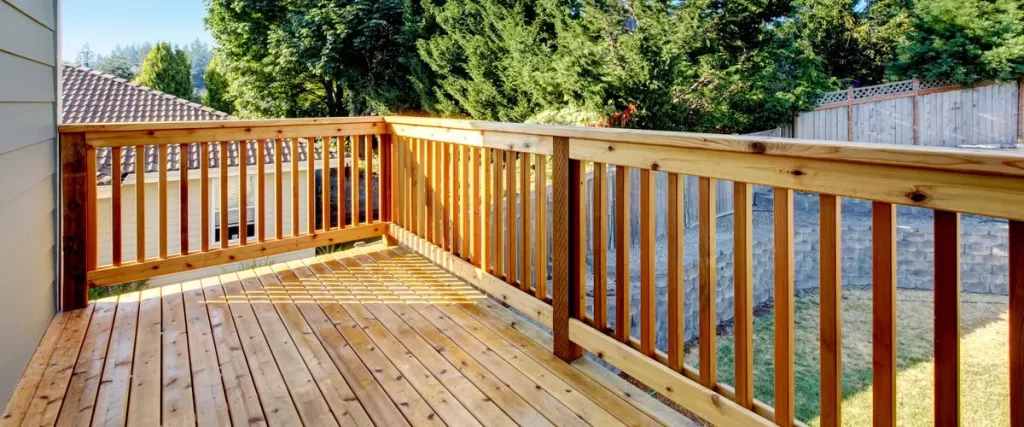 pressure-treated wood decking