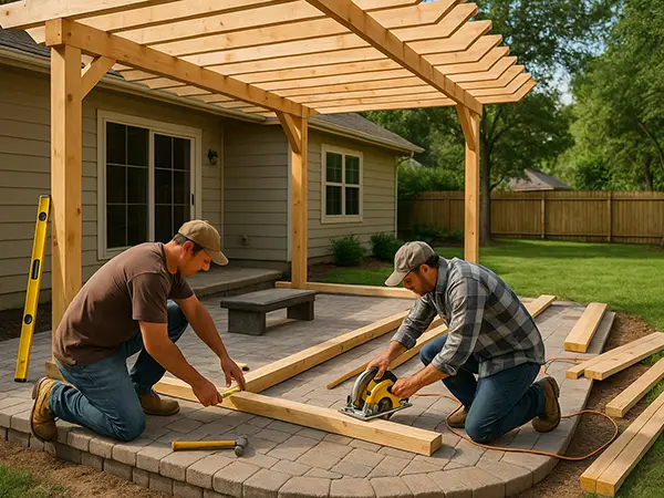 Step 2 - outdoor living space construction