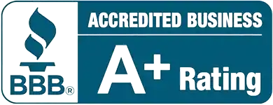 BBB Accredited Business A+ Rating badge