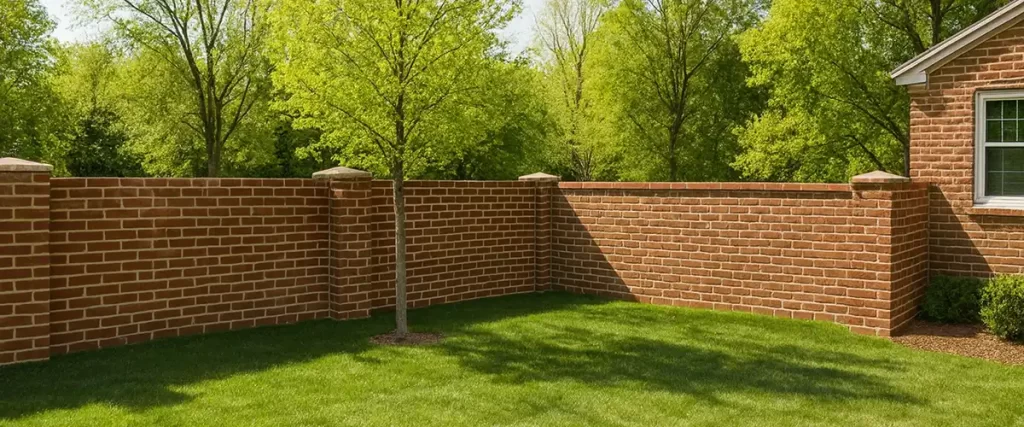 brick masonry fence