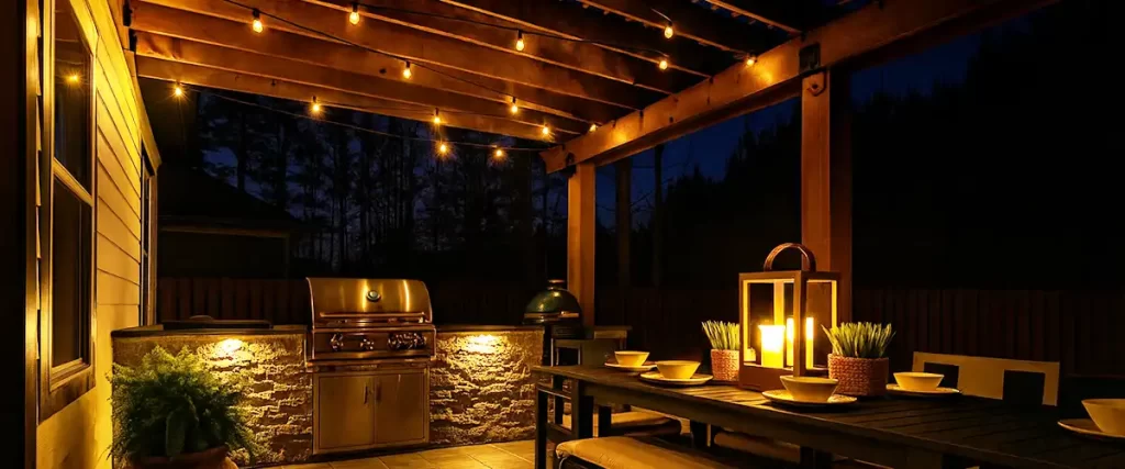 outdoor kitchen lighting
