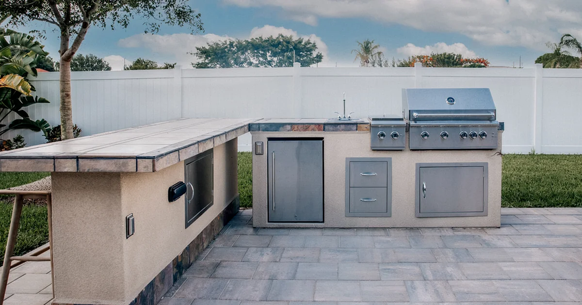 outdoor kitchens fireplaces professional outdoor kitchen with stainless steel grill cabinetry and stone countertops