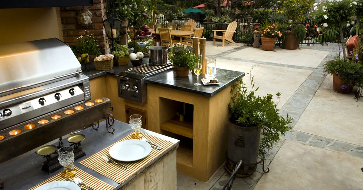 outdoor kitchens fireplaces texas professional outdoor kitchen with stainless steel grill stone countertops and seating area