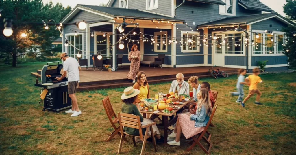 outdoor living space for families