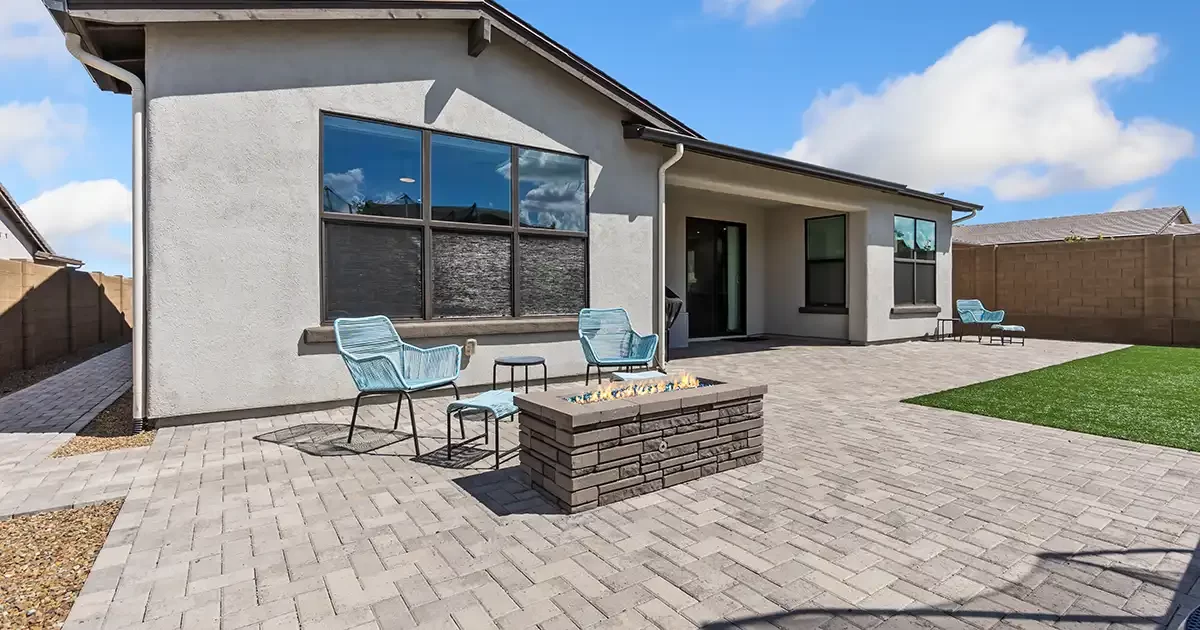 stone paver patio backyard